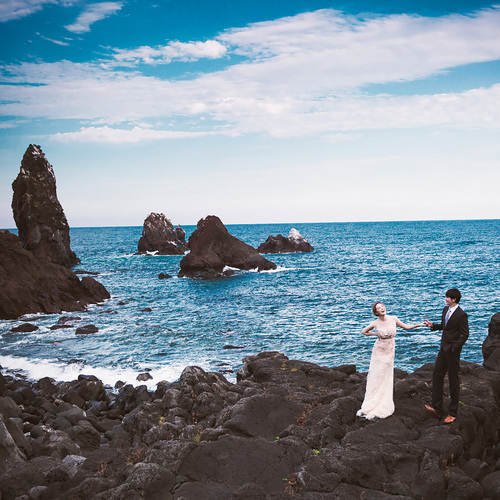 济州岛-涉地可支礁石海岸