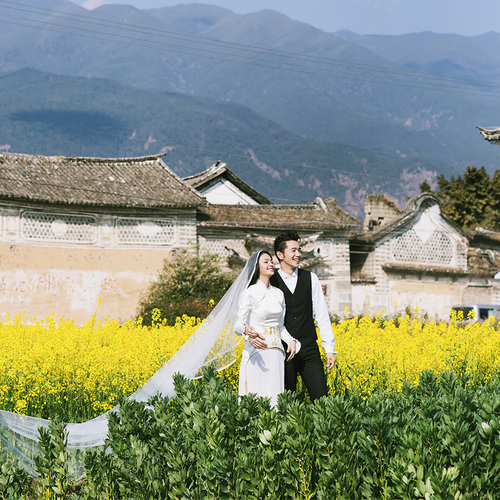 一半烟雨伴斜阳