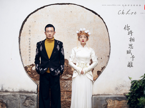 当国风婚纱照邂逅古典风雅格调,悠悠的古韵魅力翩然袭来